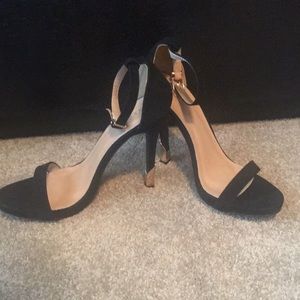 ***Never Worn*** black ankle strap heels